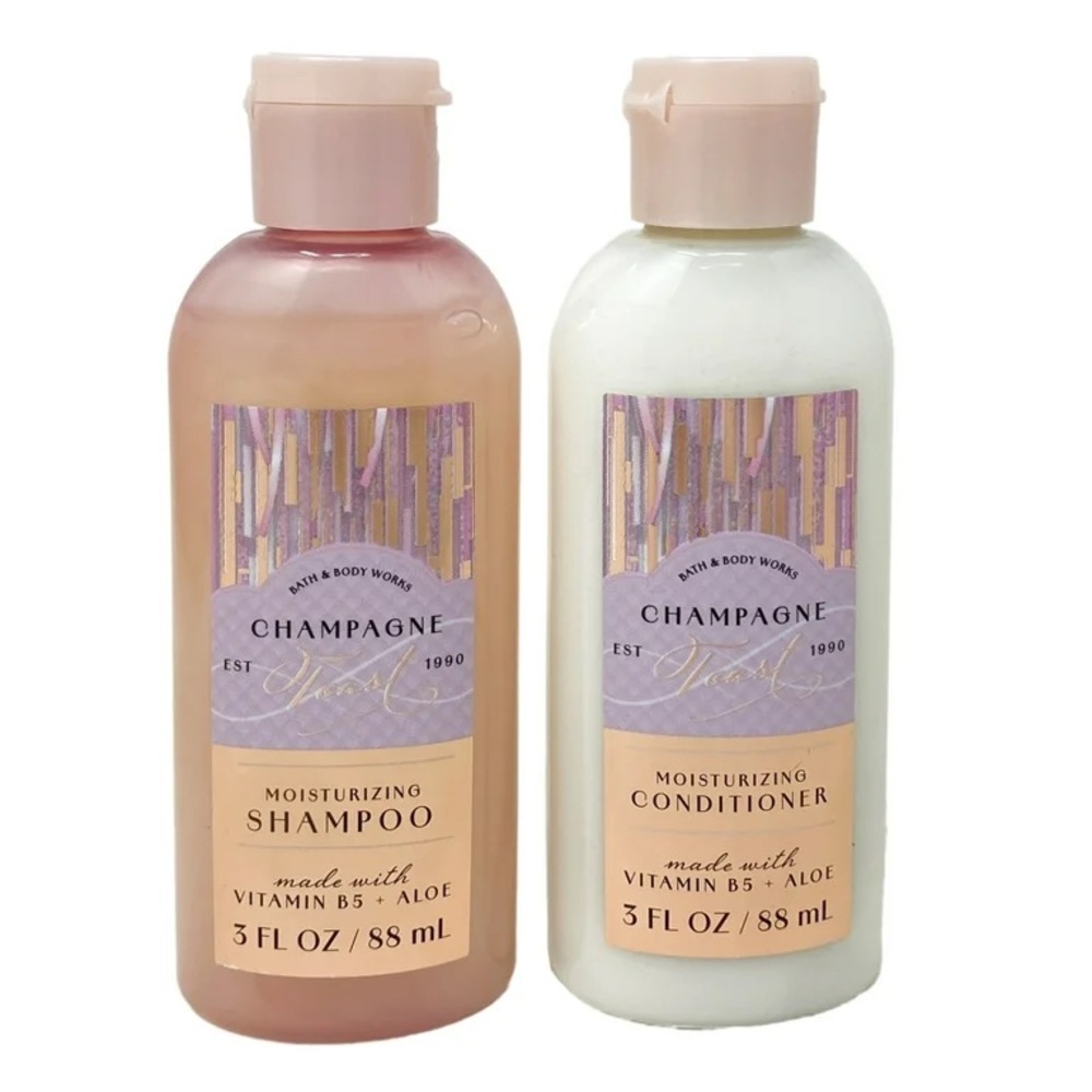 NEW! Bath & Body Works Champagne Toast Travel Set Mini Shampoo & Conditioner